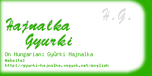 hajnalka gyurki business card