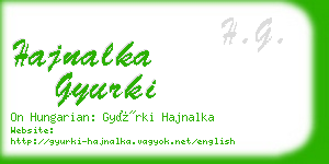 hajnalka gyurki business card